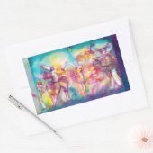 Sticker Rectangulaire MASQUERADE, Mardi Gras Masques, Danse, Musique (Enveloppe)