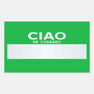 Sticker Rectangulaire Masquez bonjour mon nom est… personnalisable