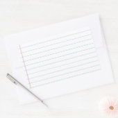 Sticker Rectangulaire Masquez le papier rayé (Enveloppe)