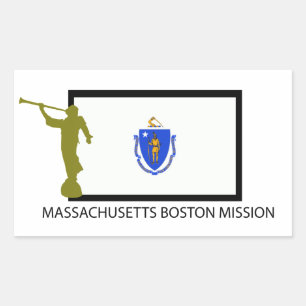 STICKER RECTANGULAIRE MASSACHUSETTS BOSTON MISSION LDS CTR