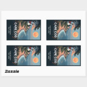 Sticker Rectangulaire Massachusetts Cape Cod (Feuille)