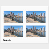 Sticker Rectangulaire Massachusetts de Boston (Feuille)