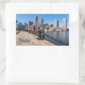 Sticker Rectangulaire Massachusetts de Boston (Sac)