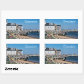 Sticker Rectangulaire Massachusetts de Provincetown (Feuille)