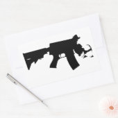 Sticker Rectangulaire Massachusetts - L'Esprit d'Amérique AR Variant (Enveloppe)