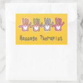 Sticker Rectangulaire Massage Thérapiste 'Mains" Cadeaux Design (Sac)