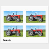Sticker Rectangulaire Massey Ferguson 35 tractor (Feuille)