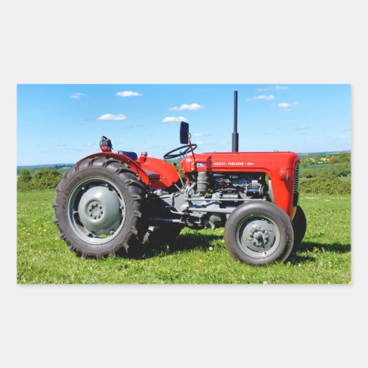 Sticker Rectangulaire Massey Ferguson 35 tractor (Devant)