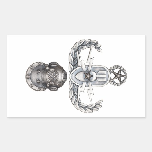 Sticker Rectangulaire Master EOD 2e classe (Devant)