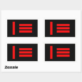 Sticker Rectangulaire Master/slave (Feuille)