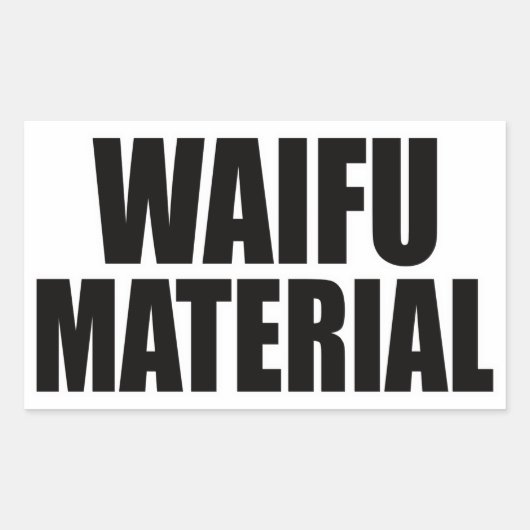 Sticker Rectangulaire Matériel Waifu (Devant)