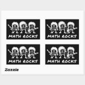 Sticker Rectangulaire Math Rocks Academic Rock Band Humor (Feuille)