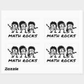 Sticker Rectangulaire Math Rocks Academic Rock Band Humor (Feuille)