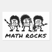 Sticker Rectangulaire Math Rocks Academic Rock Band Humor (Devant)