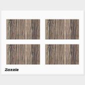Sticker Rectangulaire Matrices de Weathered Wood (Feuille)