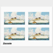 Sticker Rectangulaire Matson Liner à Hawaii (Feuille)