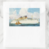 Sticker Rectangulaire Matson Liner à Hawaii (Sac)