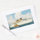 Sticker Rectangulaire Matson Liner à Hawaii (Enveloppe)