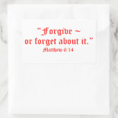 Sticker Rectangulaire Matt 6:14 (Sac)