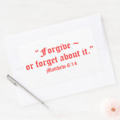Sticker Rectangulaire Matt 6:14 (Enveloppe)