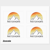 Sticker Rectangulaire Matterhorn Suisse Italie Retro (Feuille)