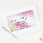 Sticker Rectangulaire Matthieu 28:20 Je suis toujours avec toi (Enveloppe)