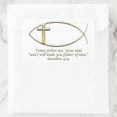 Sticker Rectangulaire Matthieu 4:19 (Sac)