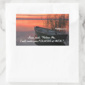 Sticker Rectangulaire Matthieu 4:19 Pêcheurs des hommes Bible chrétienne (Sac)