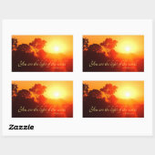 Sticker Rectangulaire Matthieu 5:14 Vous êtes la Lumière du Monde, Bible (Feuille)