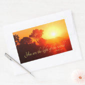 Sticker Rectangulaire Matthieu 5:14 Vous êtes la Lumière du Monde, Bible (Enveloppe)