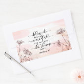 Sticker Rectangulaire Matthieu 5:7 Heureux sont la Bible Miséricordieuse (Enveloppe)