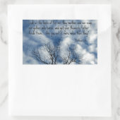 Sticker Rectangulaire Matthieu 6:26 Regardez les oiseaux de l'air... (Sac)
