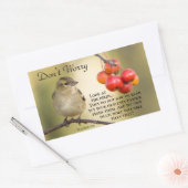 Sticker Rectangulaire Matthieu 6:26 Verse de la Bible, ne vous inquiétez (Enveloppe)