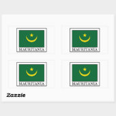 Sticker Rectangulaire Mauritanie (Feuille)