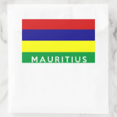 Sticker Rectangulaire mauritius nom du symbole du drapeau du pays (Sac)