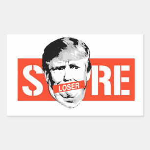Sticker Rectangulaire Mauvais Perdant Trump