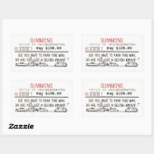 Sticker Rectangulaire Mauvaise sommation de stationnement (Feuille)