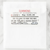 Sticker Rectangulaire Mauvaise sommation de stationnement (Sac)