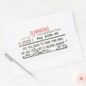 Sticker Rectangulaire Mauvaise sommation de stationnement (Enveloppe)