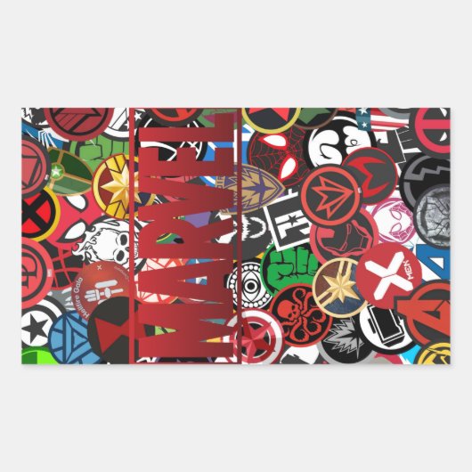 Sticker Rectangulaire Maximalisme Marvel (Devant)