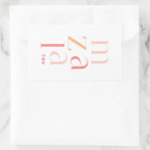 Sticker Rectangulaire Mazel Tov Félicitations Pink Hébreu (Sac)