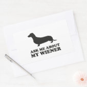 Sticker Rectangulaire Me demander à propos de My Wiener (Enveloppe)