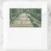 Sticker Rectangulaire Me guider Marcher à côté de moi Citer (Sac)