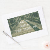 Sticker Rectangulaire Me guider Marcher à côté de moi Citer (Enveloppe)