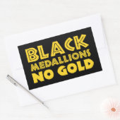 STICKER RECTANGULAIRE MÉDALLIONS NOIRES PAS D'OR (Enveloppe)