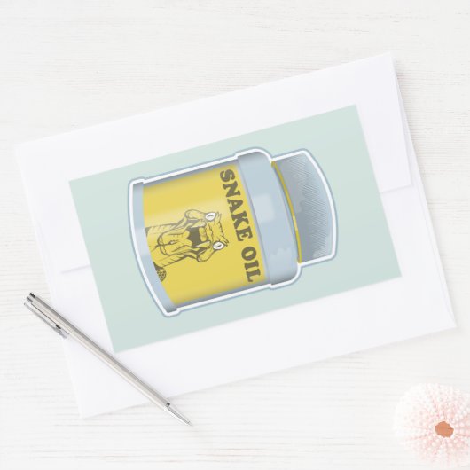 Sticker Rectangulaire Médecine alternative à l'huile de serpent (Enveloppe)