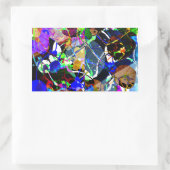 Sticker Rectangulaire Médias mixtes Abstraits colorés (Sac)