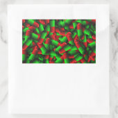 Sticker Rectangulaire médicaments pour pilules rouges (Sac)