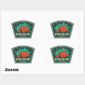 Sticker Rectangulaire Medicine Bow-Routt Camping forestier national (Feuille)