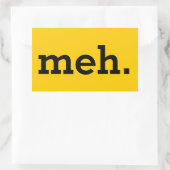 Sticker Rectangulaire "meh" rectangulaire. Autocollant. Feuille de 4. (Sac)